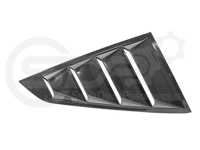 2024-UP FORD MUSTANG S650 | CARBON FIBER SIDE QUARTER WINDOW LOUVER SUN SHADE COVER
